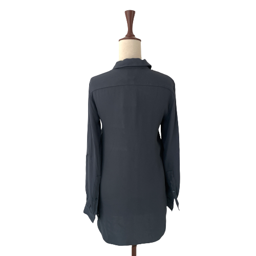 ZARA Grey Zip Collared Top | Brand New |