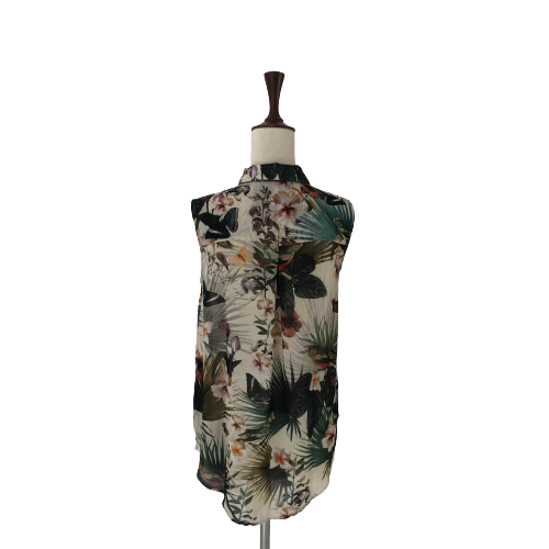 H&M Floral Printed Sleeveless Shirt | Gently Used |