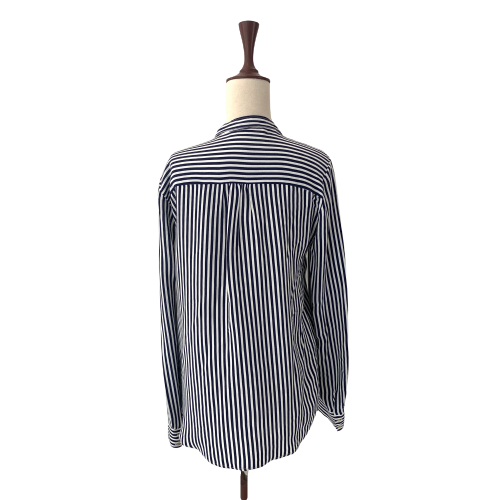 ZARA Navy Striped Shirt | Gently Used |