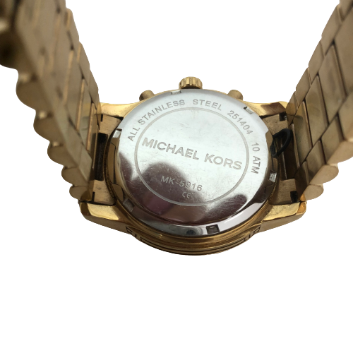 Michael Kors MK5916 Gold Chronograph Watch | Pre Loved |