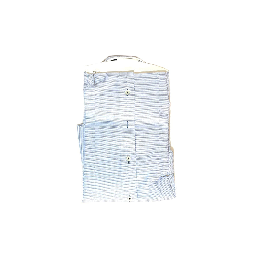 ZARA Men's Blue Small Check Collared Shirt | Brand New |