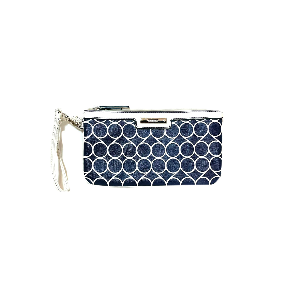 Nine West Blue & White Logo Wristlet | Gently Used |