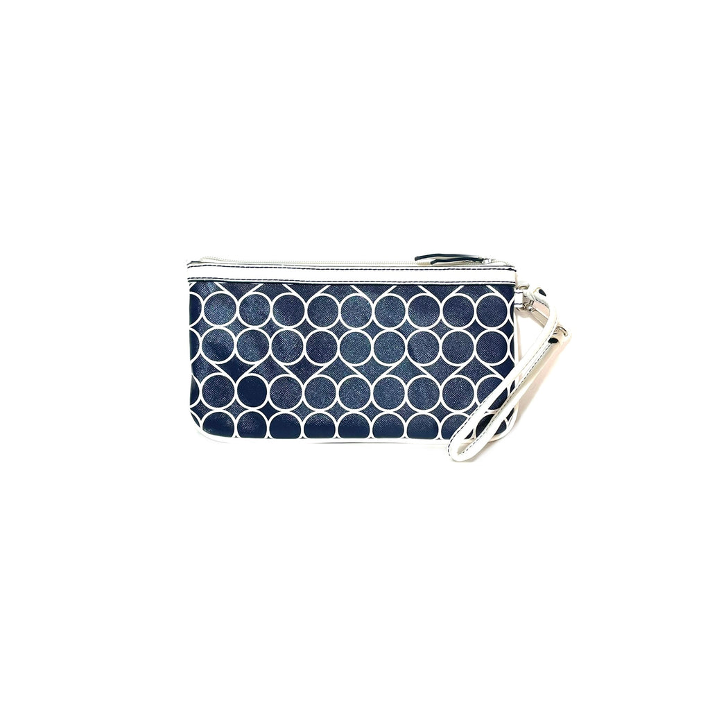 Nine West Blue & White Logo Wristlet | Gently Used |