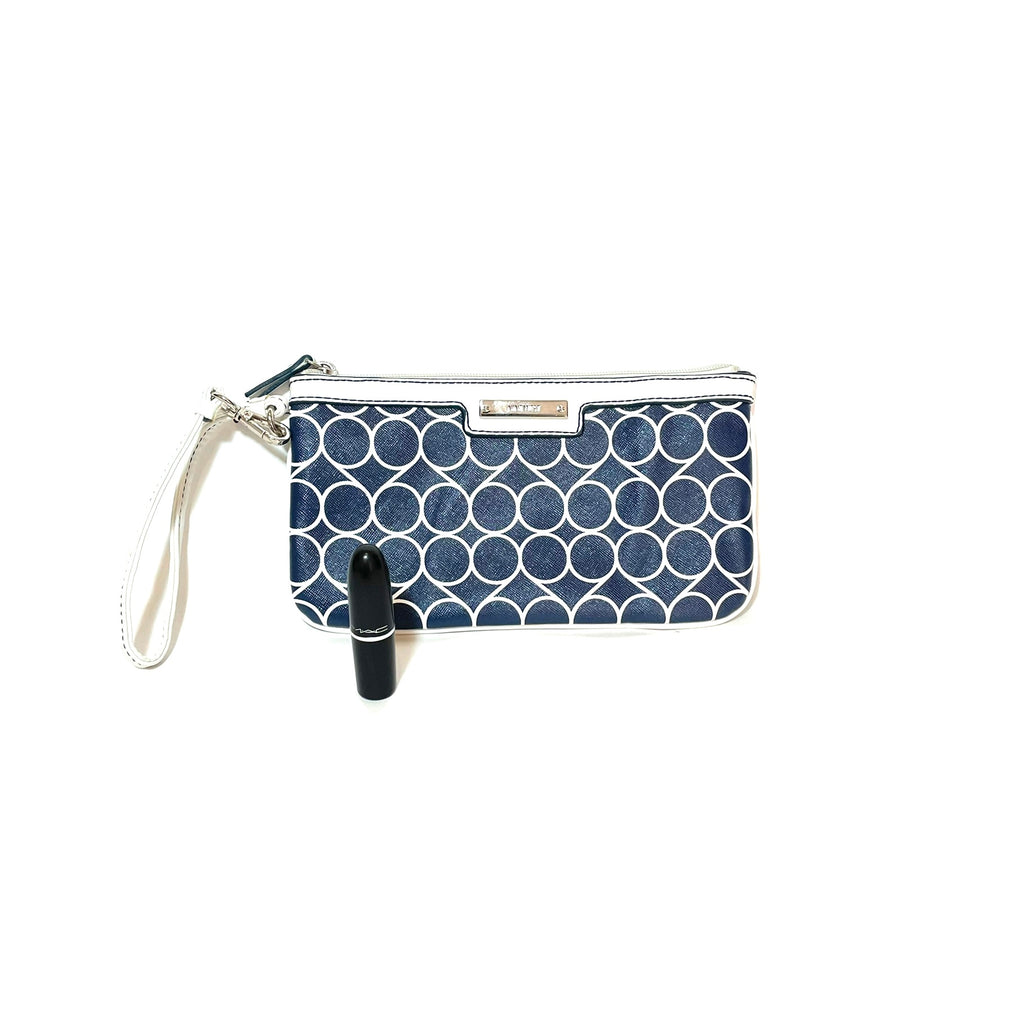 Nine West Blue & White Logo Wristlet | Gently Used |