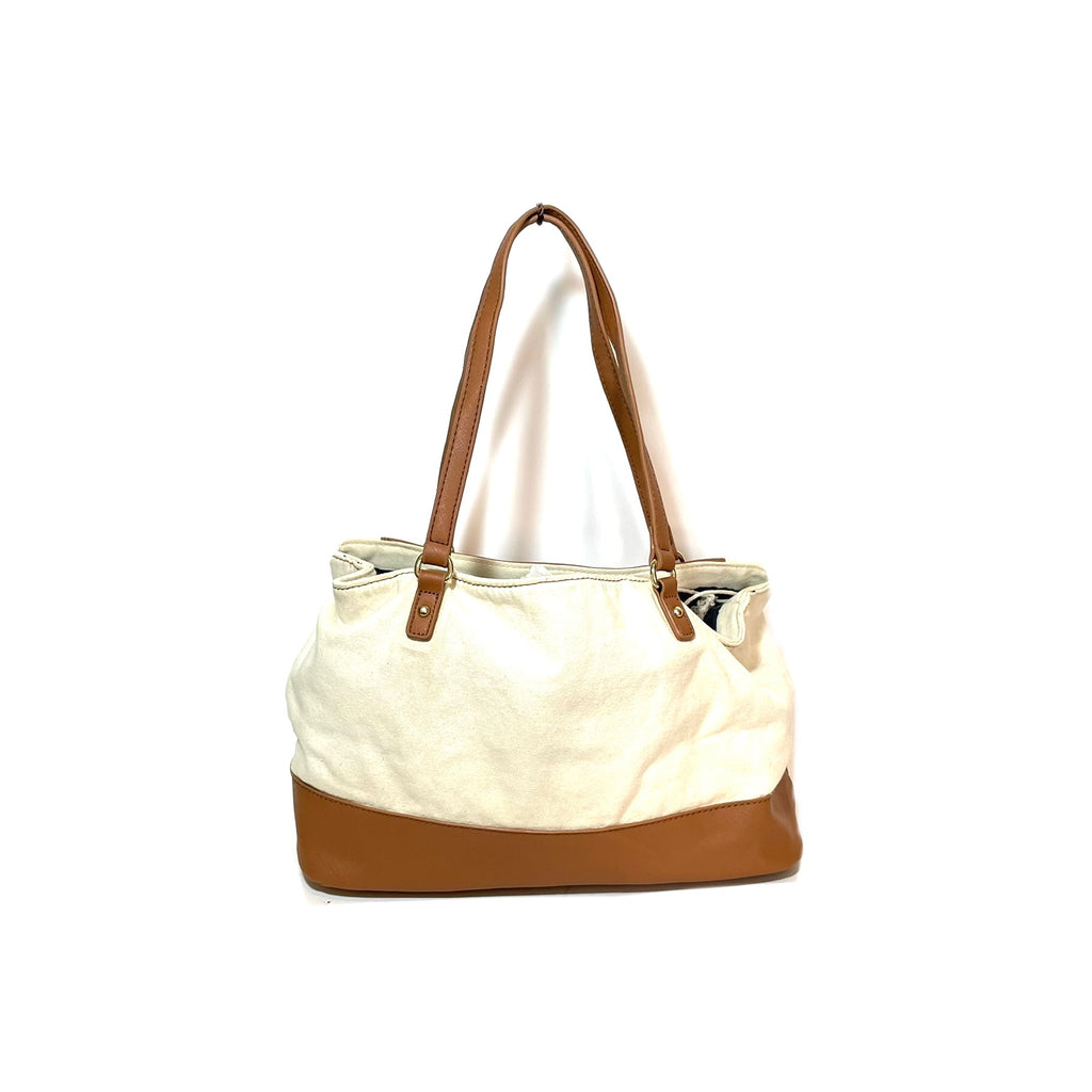 Tommy Hilfiger Cream Canvas Tote | Pre Loved |