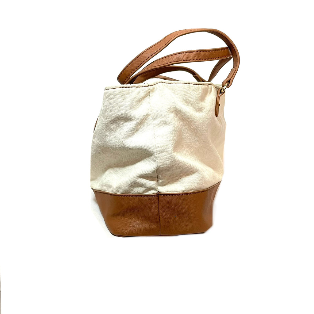 Tommy Hilfiger Cream Canvas Tote | Pre Loved |