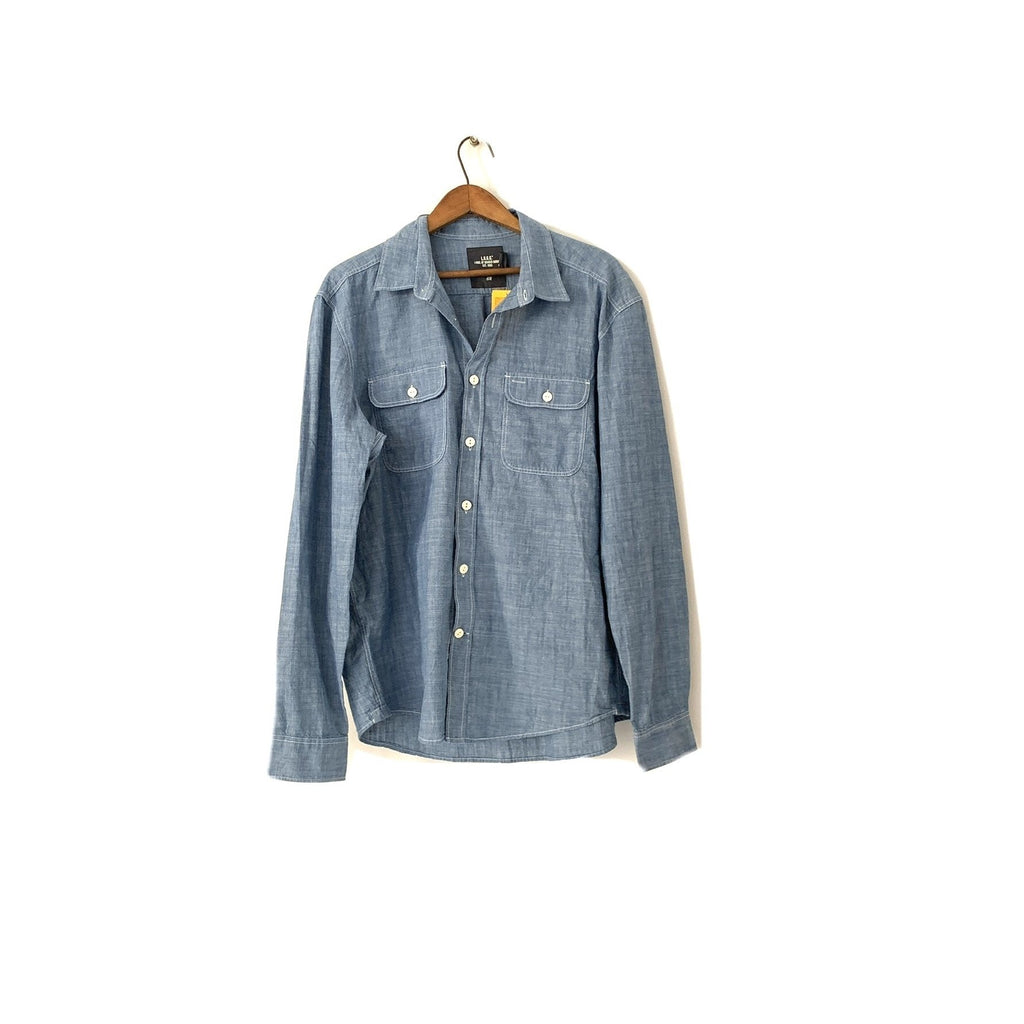 H&M Men's Soft Denim Wash Collared Shirt | Brand New |