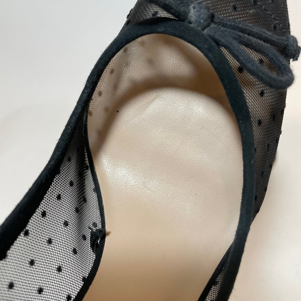ZARA Black Net Peep-toe Heels | Pre Loved |
