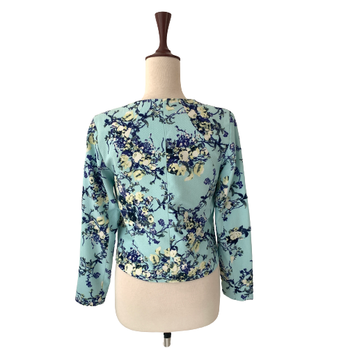 Splash Printed Sky Blue Blazer | Gently Used |