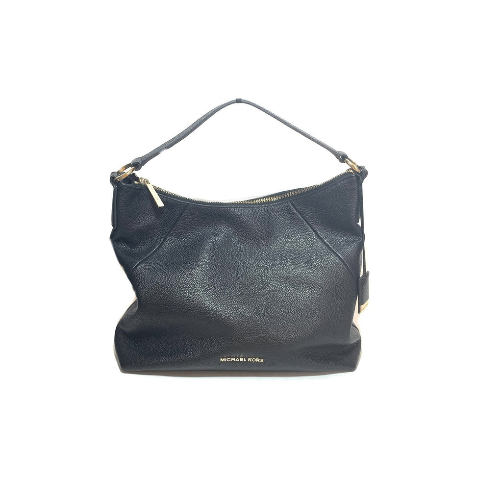 Michael Kors Black Pebbled Leather Hobo Shoulder Bag | Gently Used |
