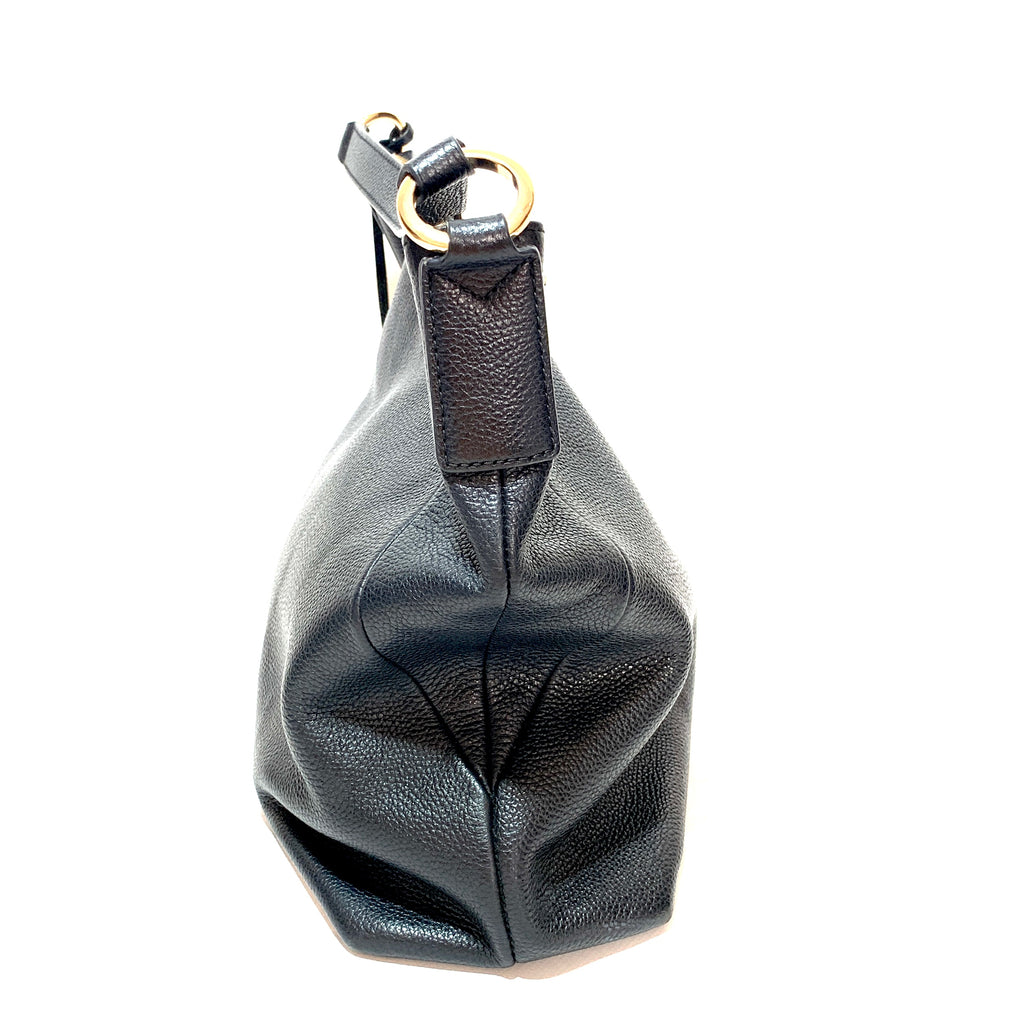 Michael Kors Black Pebbled Leather Hobo Shoulder Bag | Gently Used |