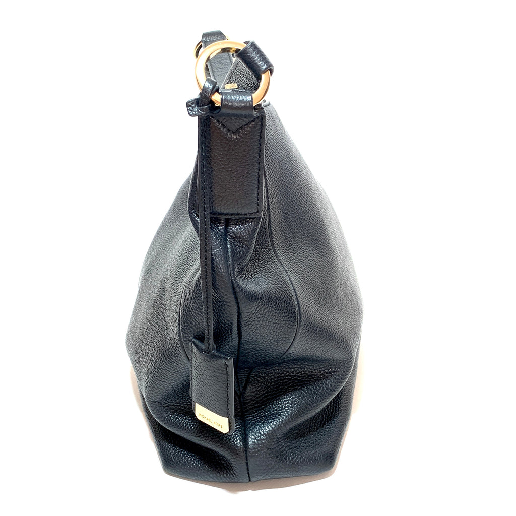 Michael Kors Black Pebbled Leather Hobo Shoulder Bag | Gently Used |