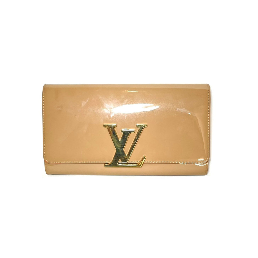 Louis Vuitton Beige Vernis Leather Louise Clutch Bag | Gently Used |
