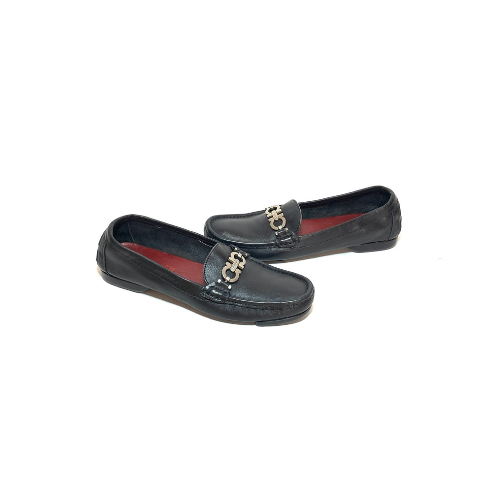 Salvatore Ferragamo Black Loafers | Pre Loved |