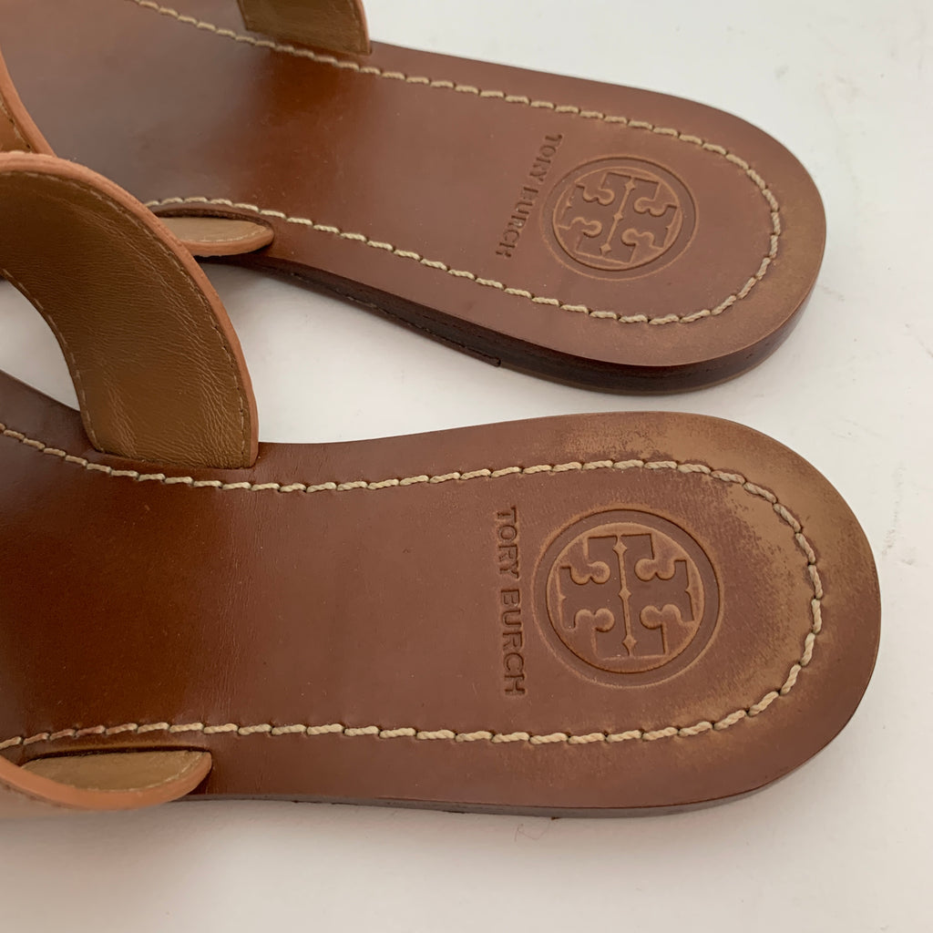 Tory Burch Tan Leather Sandals | Pre Loved |
