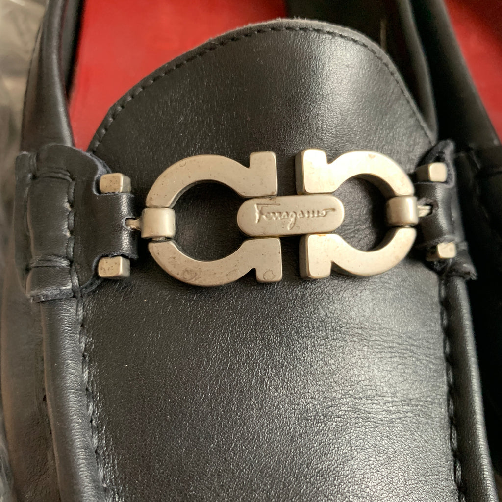 Salvatore Ferragamo Black Loafers | Pre Loved |
