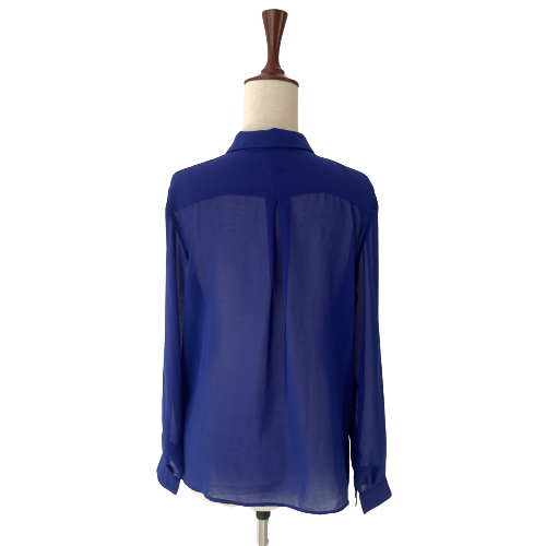 H&M Cobalt Blue Sheer Shirt | Gently Used |