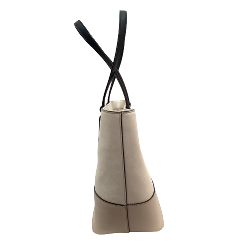 Kate Spade White & Grey Leather Tote | Pre Loved |