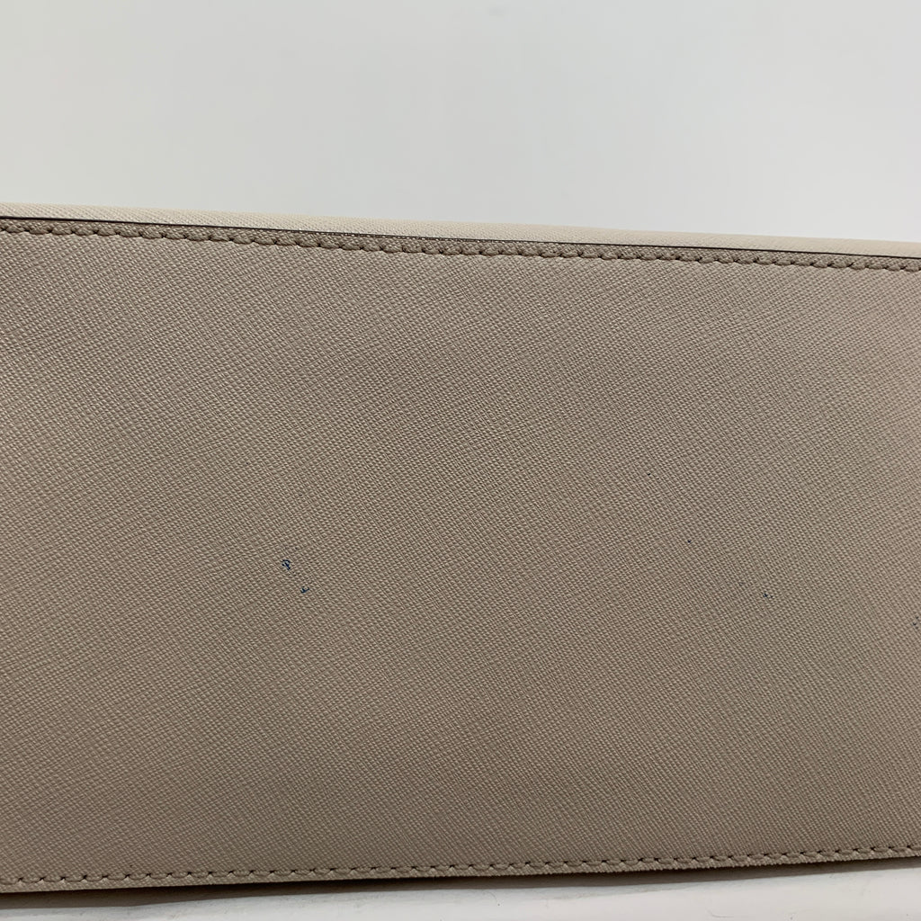 Kate Spade White & Grey Leather Tote | Pre Loved |