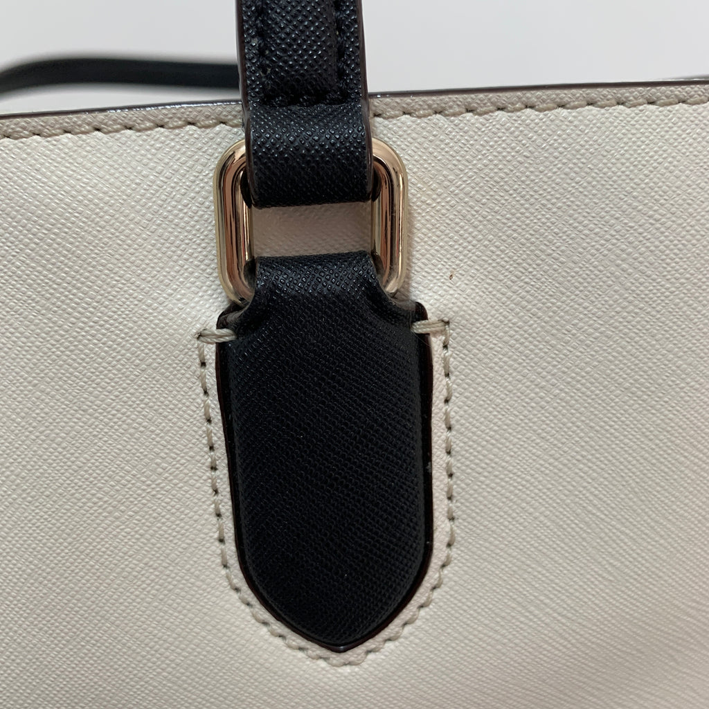 Kate Spade White & Grey Leather Tote | Pre Loved |