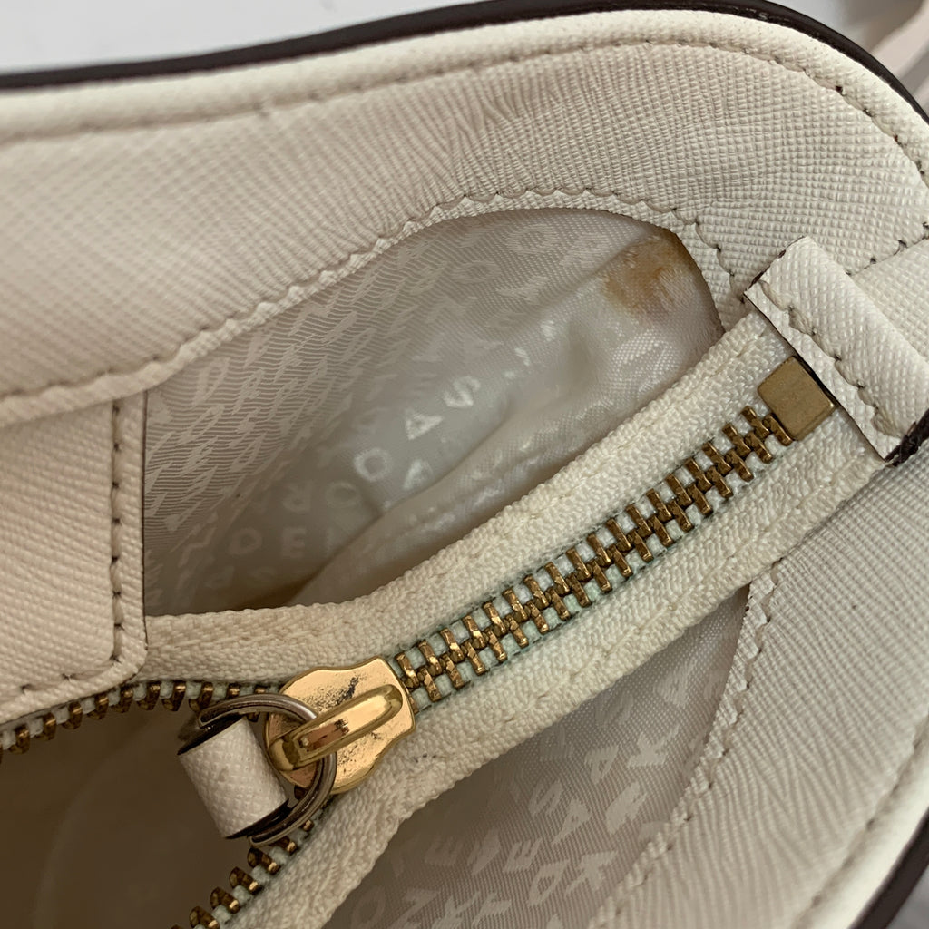 Kate Spade White & Grey Leather Tote | Pre Loved |