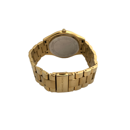 Michael Kors Unisex MK3478 Gold Watch | Pre Loved |