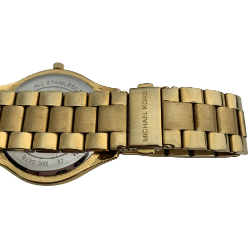 Michael Kors Unisex MK3478 Gold Watch | Pre Loved |