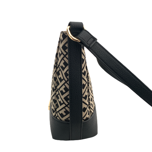 Tommy Hilfiger Grey & Black Monogram Crossbody Bag | Like New |