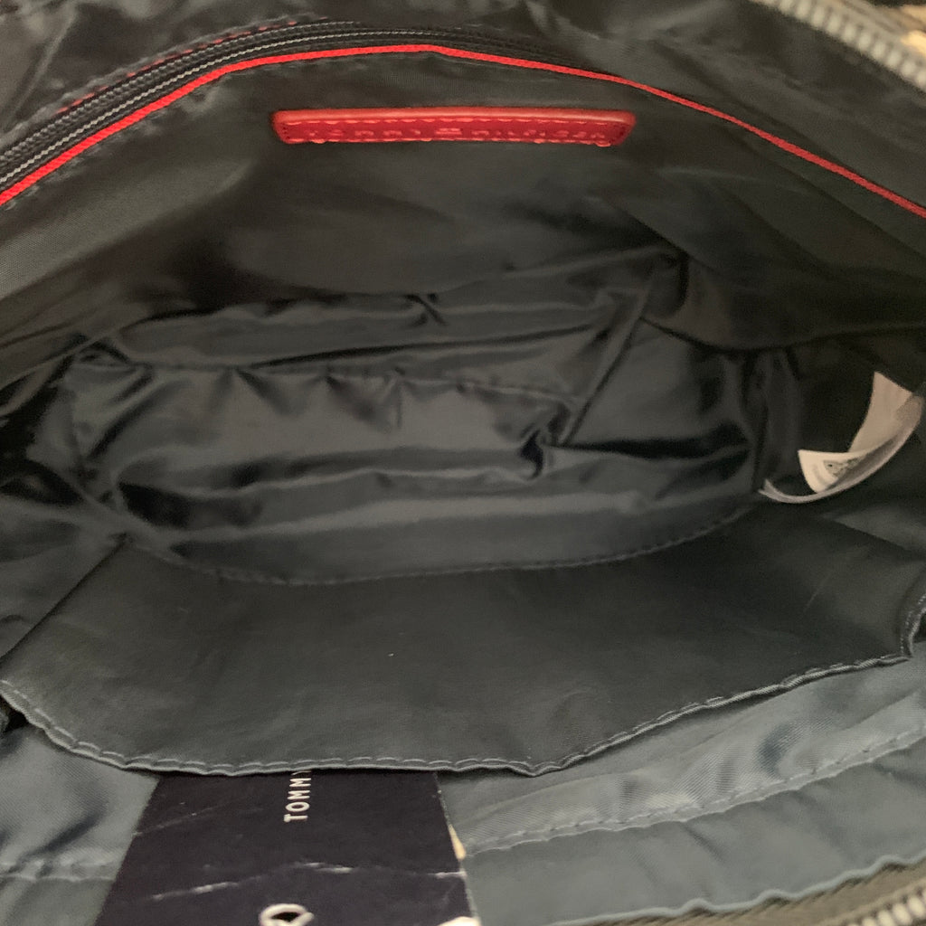 Tommy Hilfiger Grey & Black Monogram Crossbody Bag | Like New |