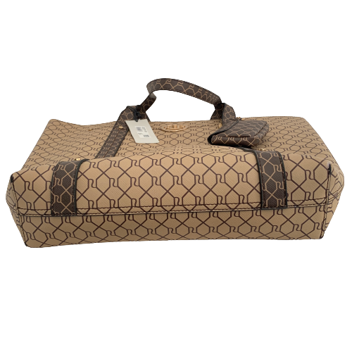 River Island Beige Monogram Shopper Tote Bag | Like New |