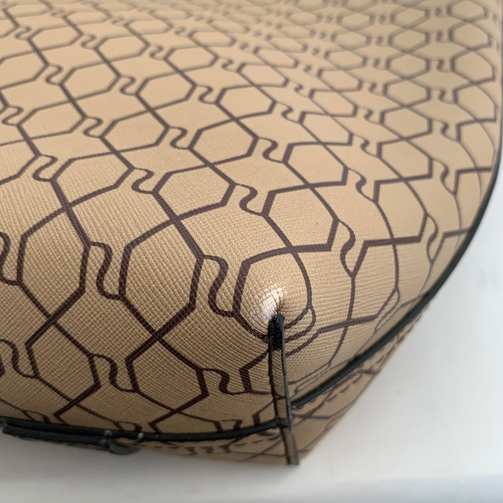 River Island Beige Monogram Shopper Tote Bag | Like New |