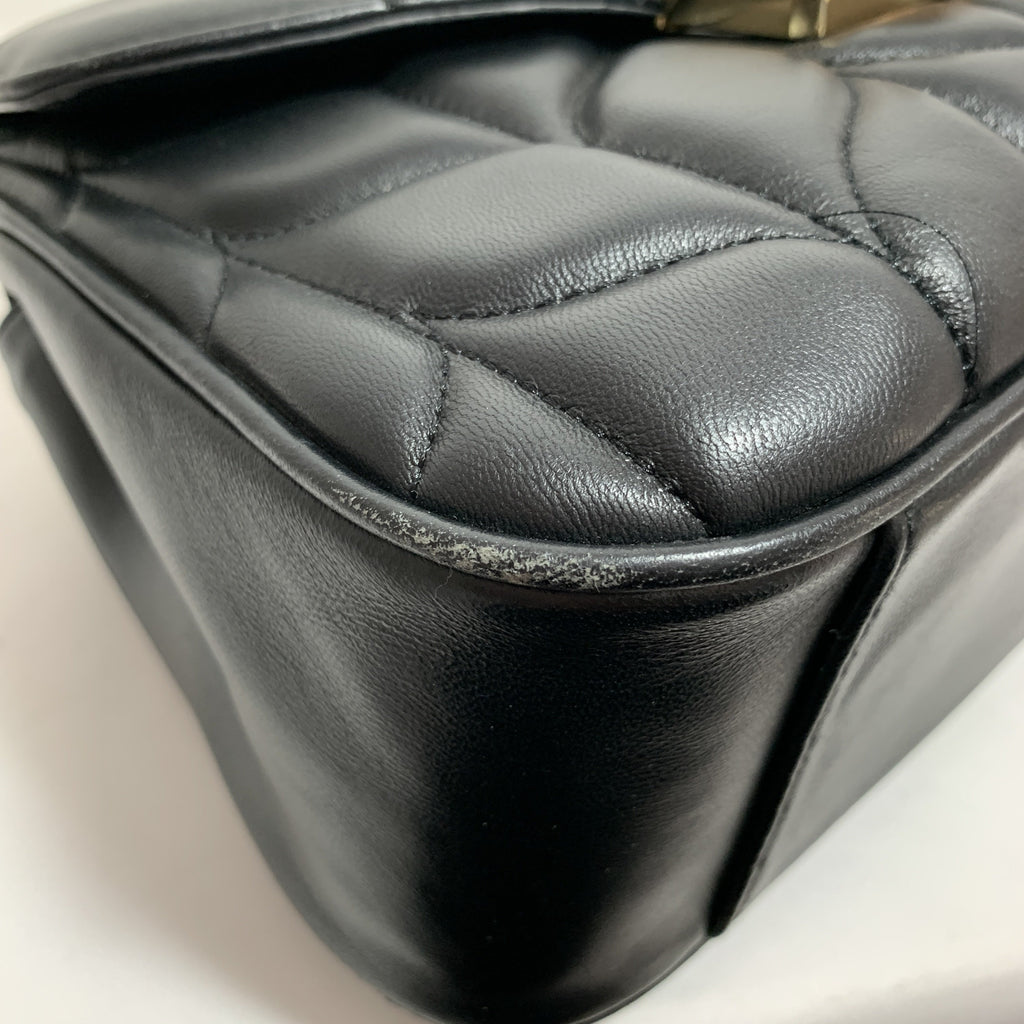 Michael Kors Black Leather 'Peyton' Shoulder Bag | Pre Loved |