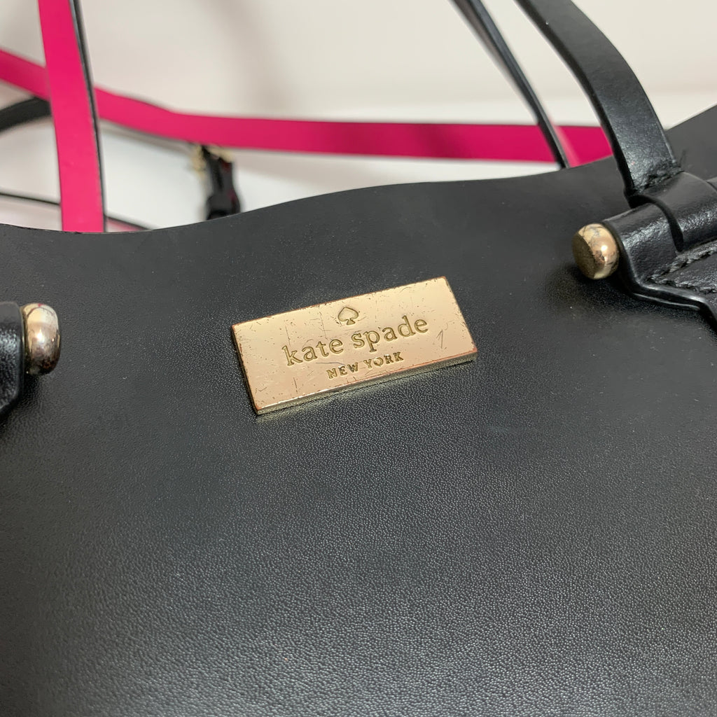Kate Spade Small 'Elodie' Black Leather Satchel | Pre Loved |