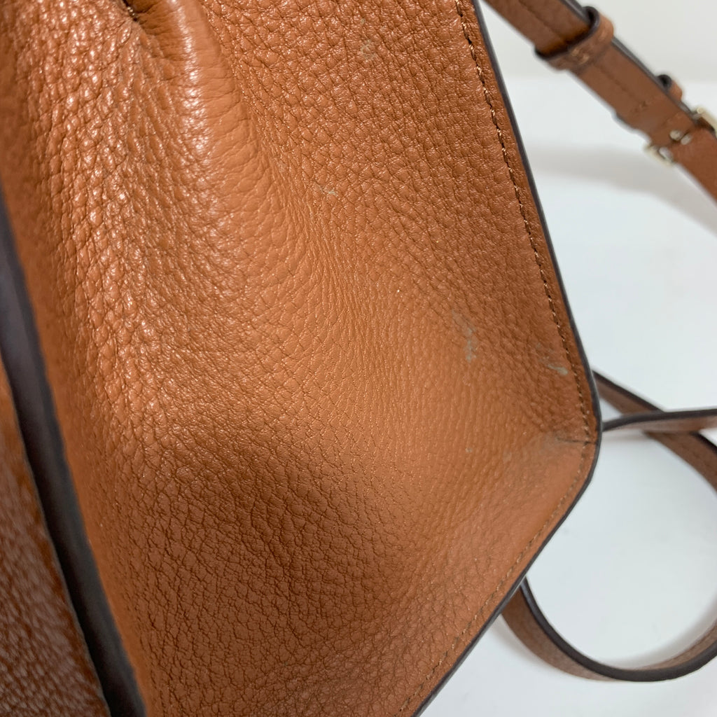 Kate Spade Tan Leather Hayes Street Isobel Satchel | Pre Loved |
