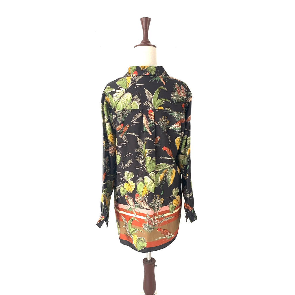 ZARA Black Parrot Print Shirt | Gently Used |
