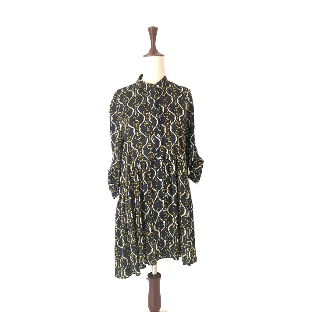 ZARA Navy Chain Print Tunic | Gently Used |
