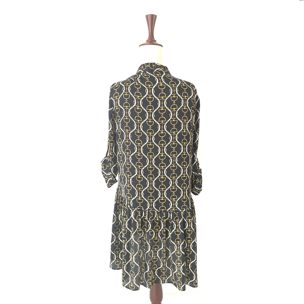 ZARA Navy Chain Print Tunic | Gently Used |
