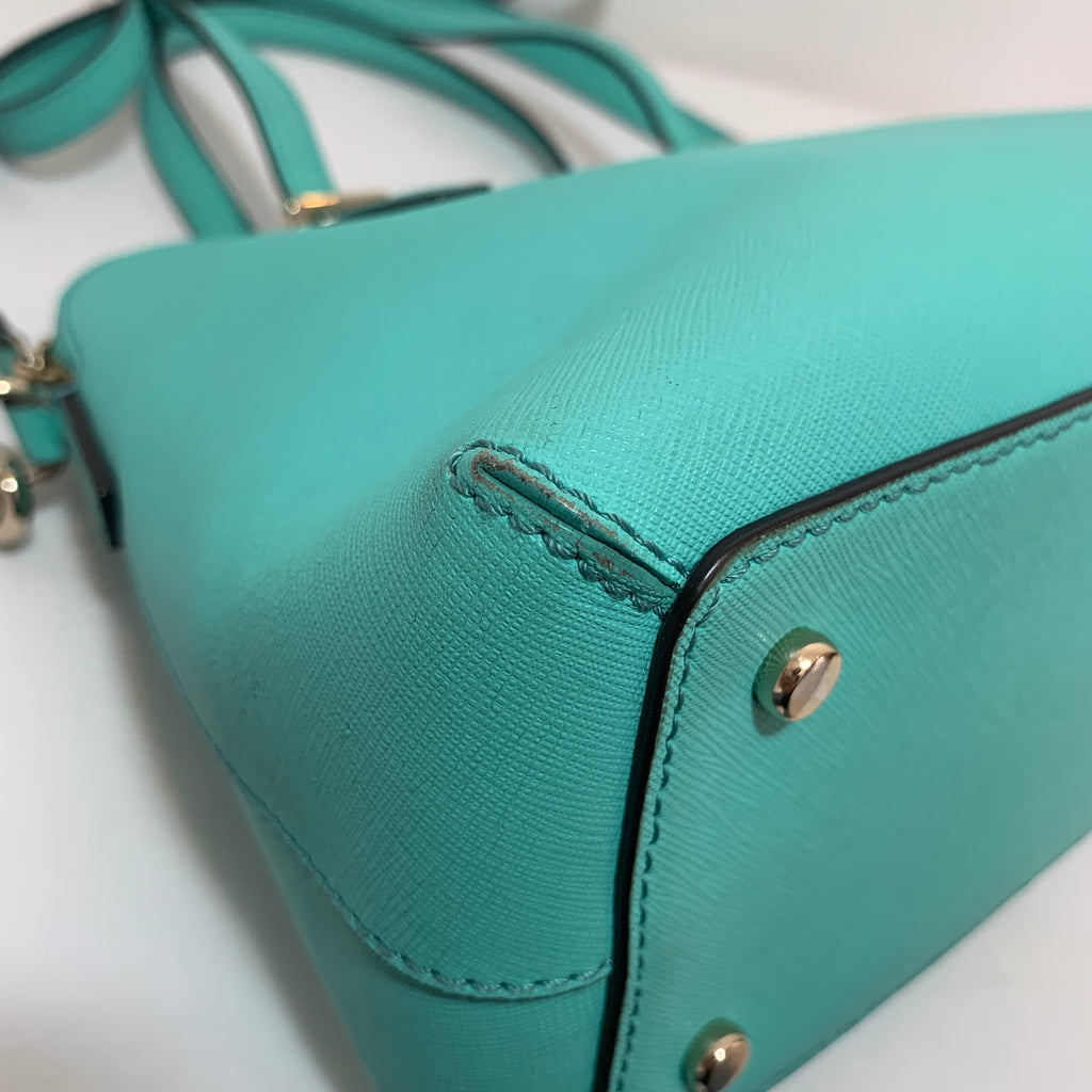 Kate Spade Teal Leather Satchel | Pre Loved |