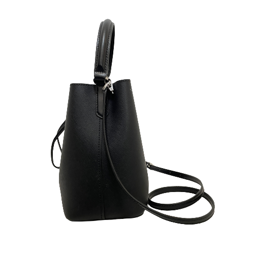 Michael Kors 'Suri' Black Leather Bucket Messenger Bag | Gently Used |