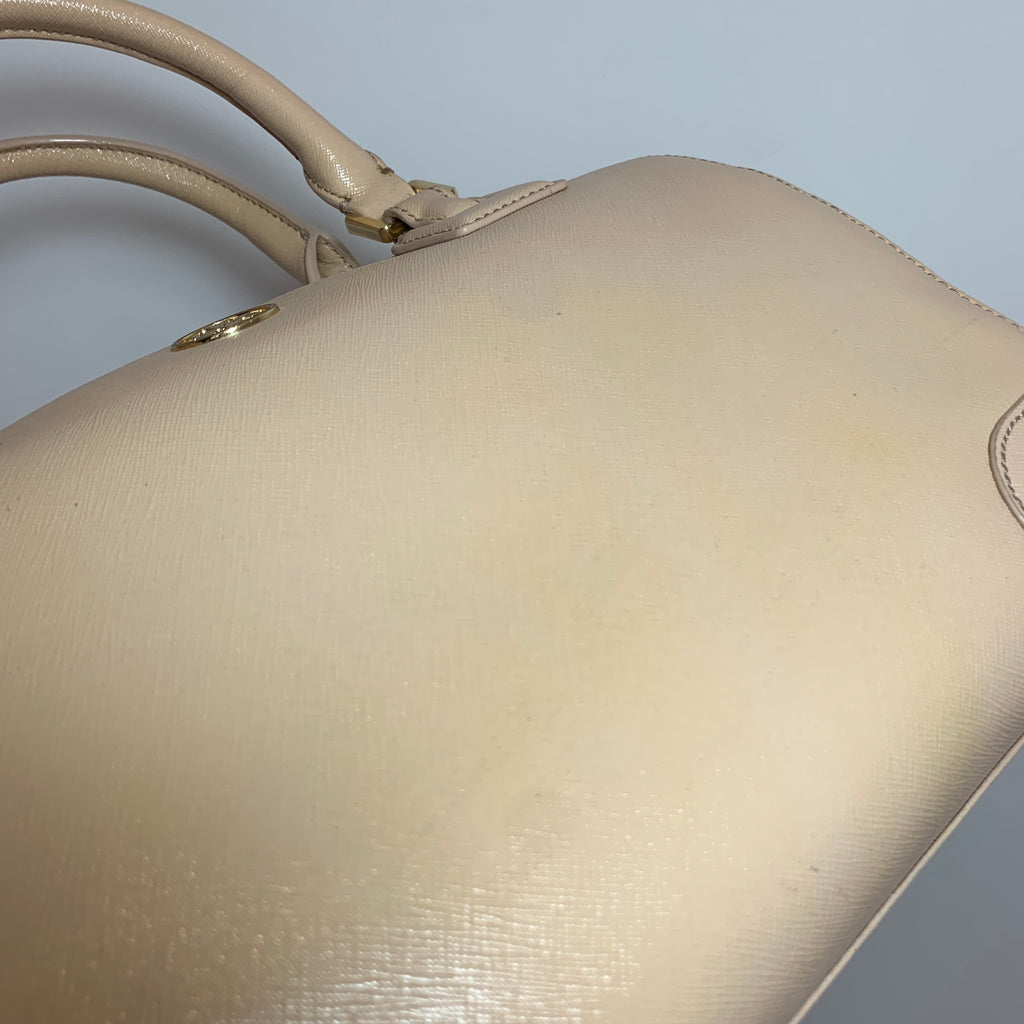 Tory Burch Nude Pink Bowling Bag Tote | Pre Loved |