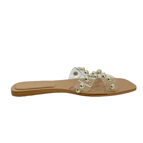 ZARA Clear Vinyl Studded Flats | Brand New |