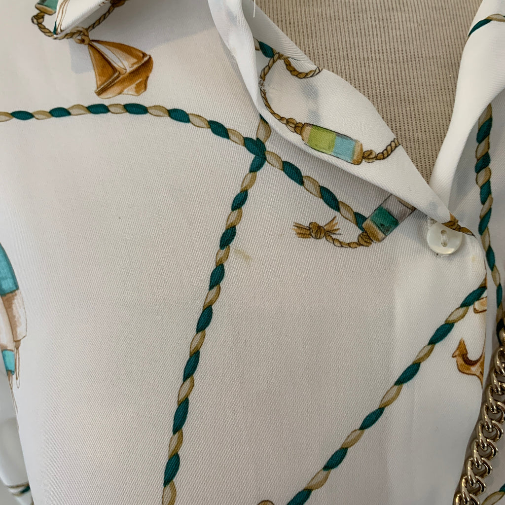 ZARA White Chain Print Tunic | Gently Used |