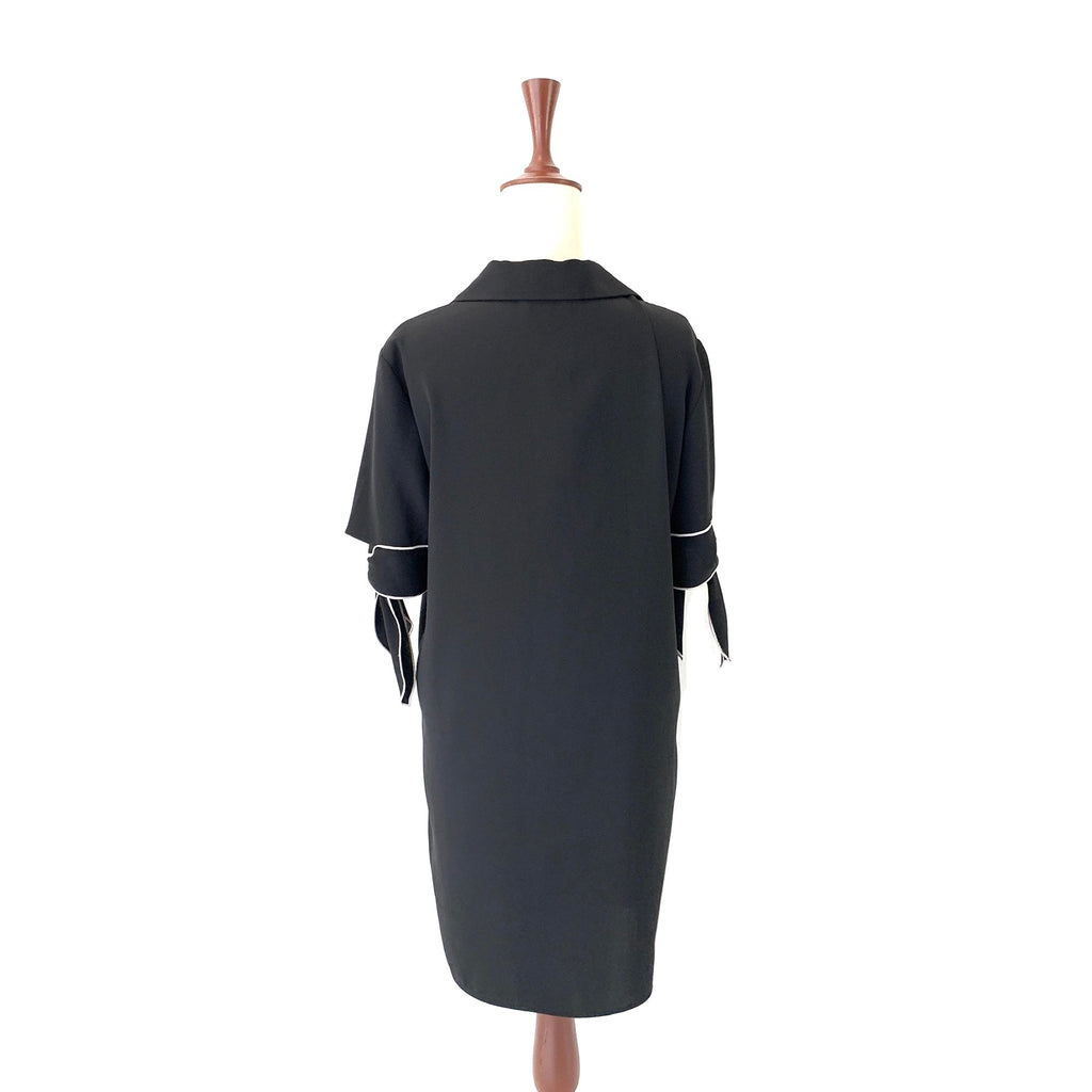 ZARA Black Long Top With Knot Sleeves | Gently Used |