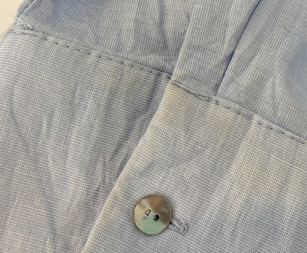 ZARA Light Blue Cotton Embroidered Shirt | Pre Loved |