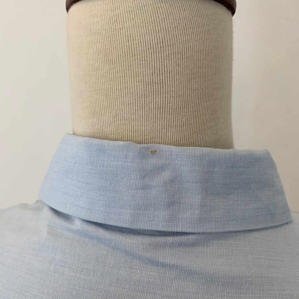 ZARA Light Blue Cotton Embroidered Shirt | Pre Loved |