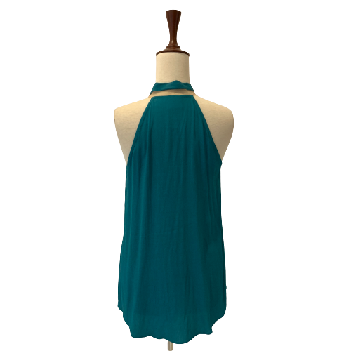 Riffat Aliani Teal Halter-neck Top | Gently Used |