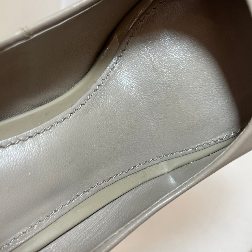 Tory Burch Grey 'Jolie' Peep-toe Wedges | Pre Loved |