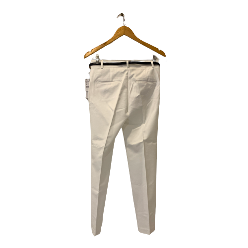 ZARA White Pants with Black Belt | Brand New |