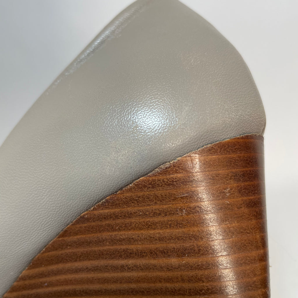 Tory Burch Grey 'Jolie' Peep-toe Wedges | Pre Loved |