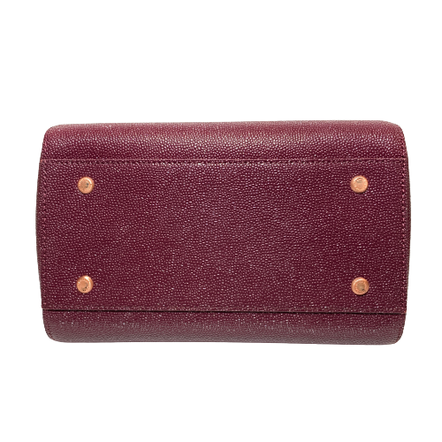 Ted Baker Purple Pebbled Leather Satchel | Pre Loved |